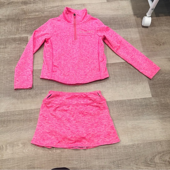 EUC Vineyard Vines pink quarter zip and matching skort size 3T - Picture 2 of 6